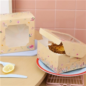 [0403071] กล่องใส่ขนม กล่องใส่ของว่าง กล่องใส่อาหารว่าง กล่องสแน็คหน้าต่าง ลายสวีท ฟลอร่า