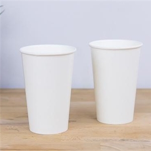 [0304020] แก้วใส่น้ำ แก้วใส่เครื่องดื่ม บรรจุภัณฑ์ แก้วกระดาษ 16 oz สีขาว