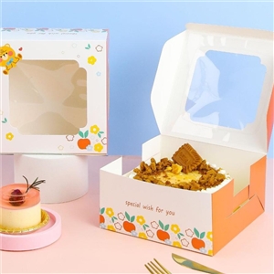 [0403069] กล่องใส่ขนม กล่องใส่ของว่าง กล่องใส่อาหารว่าง กล่องสแน็คหน้าต่าง ลายแอปเปิ้ล แอนด์ แบร์