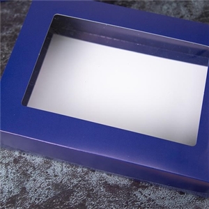 [1404010] กล่องใส่ของขวัญ กล่องใส่ของรับไหว้ บรรจุภัณฑ์ กล่องใส่ผ้าขนหนู สีน้ำเงิน ไซส์ S