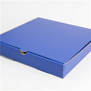[2415027] กล่องใส่ของขวัญ กล่องใส่ของรับไหว้ บรรจุภัณฑ์ กล่องลูกฟูกพรีเมี่ยม สีน้ำเงิน 29.8x30x4.5 cm.