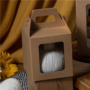 [0608001] กล่องใส่ของชำร่วย กล่องใส่ของฝาก กล่องใส่สินค้า กล่องหูหิ้วคราฟ OTOP ไซส์ S