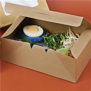 [0820004] กล่องใส่อาหาร กล่องใส่ขนม บรรจุภัณฑ์ กล่อง POP UP กระดาษคราฟท์ ไซส์ M 11.5x16.5x5.5 ซม.