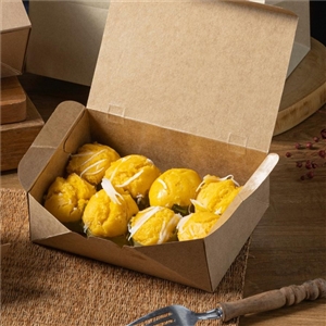 [0820006] กล่องใส่อาหาร กล่องใส่ขนม บรรจุภัณฑ์ กล่อง POP UP ขนาด 13.7 x 19.7 x 6.7 ซม. กระดาษคราฟท์ ไซส์ L