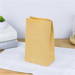 [1801002] ถุงใส่สินค้า ถุงใส่ของ บรรจุภัณฑ์ ถุงกระดาษพับข้าง สีน้ำตาล 13x7x21.7 ซม.