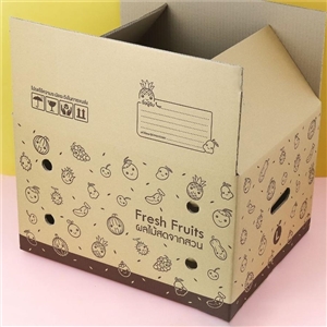[2401116] กล่องใส่ผลไม้ กล่องใส่สินค้า บรรจุภัณฑ์ กล่องผลไม้ฝาชน เบอร์ L