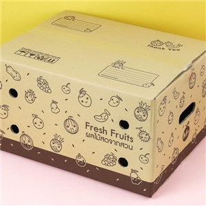 [2401115] กล่องใส่ผลไม้ กล่องใส่สินค้า บรรจุภัณฑ์ กล่องผลไม้ฝาชน เบอร์ M+