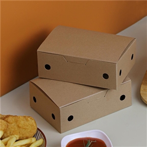 [0820008] กล่องใส่อาหาร กล่องใส่ขนม บรรจุภัณฑ์ กล่องใส่ไก่ทอด กระดาษคราฟท์